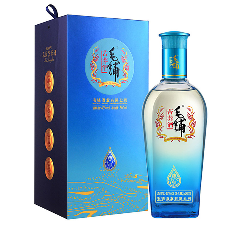 毛铺·尊享 43度 500ml 荞香风味 低度数酒 自饮 礼赠 家庭友聚