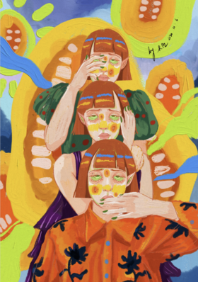 陈大欣｜『非礼无视 非礼勿看 非礼勿听』A4版画