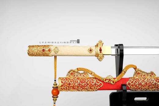 三希堂  七星系列  金银钿装陨铁唐大刀  未开刃 商品图2