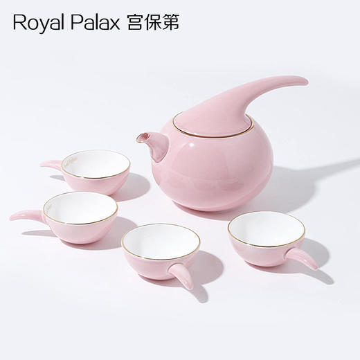 【亏本清仓】ROYALPalax 小精灵系列 泡茶壶茶杯骨瓷水杯1壶4杯不含盘子（不支持无理由退换）[福利品] 商品图1