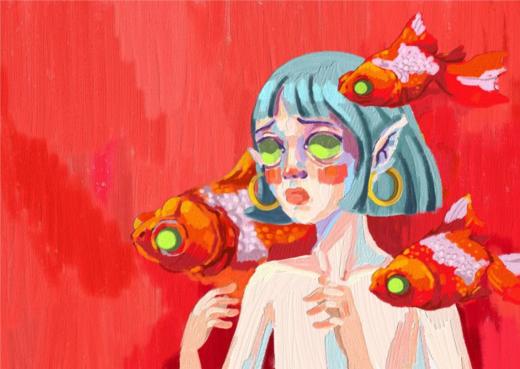 陈大欣｜『我的鱼』签名限量框画 商品图0