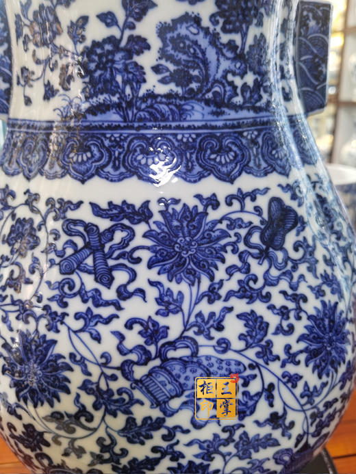 翁继红：柴窑缠枝莲托八宝双耳尊 商品图5