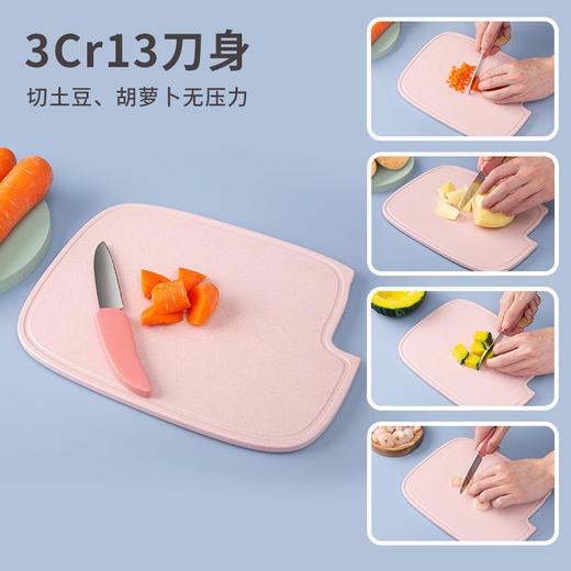 双枪婴儿辅食菜板防霉有效刀具套装宝宝辅食机料理切水果砧板 商品图3