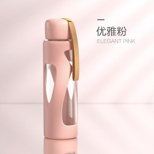 玻璃杯 ins风便携可爱泡茶水杯 简约女清新森系玻璃杯子 礼品批发 商品图1