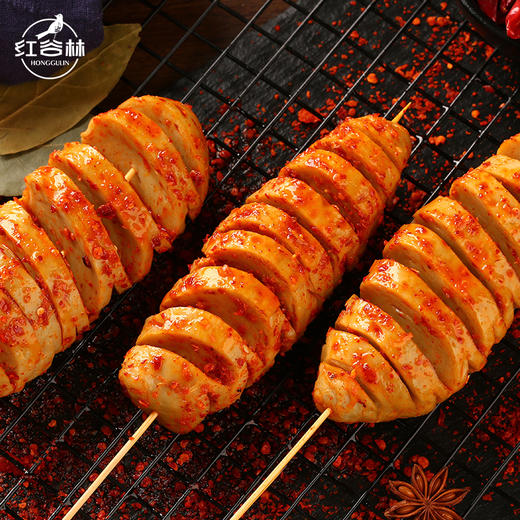 红谷林烤面筋100g怀旧零食解馋香辣烧烤味 商品图2