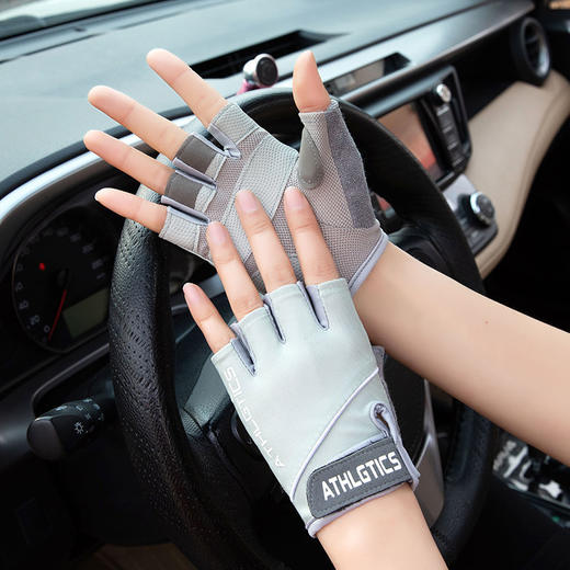 骑行健身护手腕防滑手套 I 夏季男女运动防晒半指训练手套 商品图3