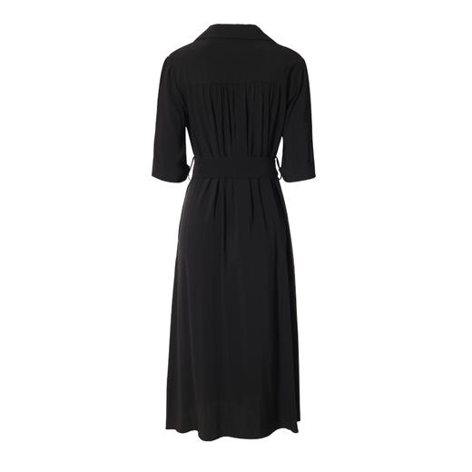 EITIE爱特爱夏季新款V领系带高腰显瘦气质连衣裙长款薄6607365 商品图1