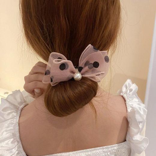 「买一送一」 网红懒人欧根纱花苞头卷发神器棒 I 丸子头波点蝴蝶结盘发器 商品图2