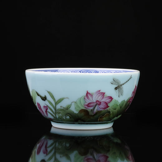 天青粉彩一鹭莲升杯 商品图2