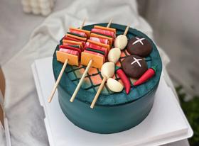 创意烤肉烧烤蛋糕