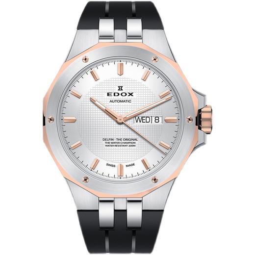 现货瑞士EDOX依度DELFIN男士自动机械手表潜水防水橡胶带 商品图4