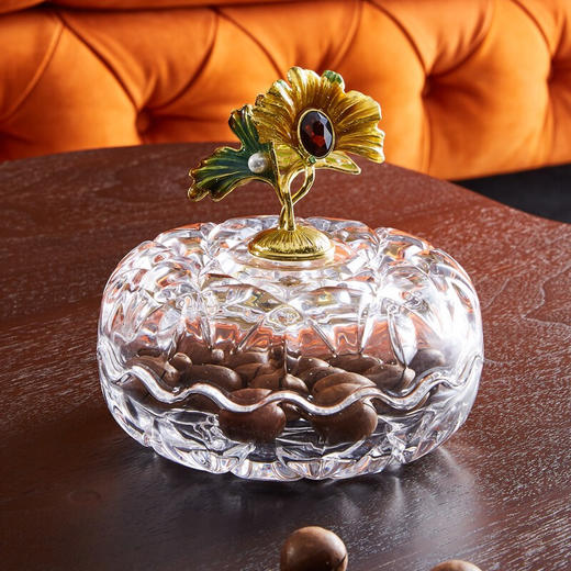 罗比罗丹金香恒远果糖果罐创意客厅茶几装饰摆件珐琅彩工艺礼品 商品图3