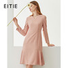 EITIE爱特爱秋季新款时尚洋气V领显瘦修身包臀A字长袖连衣裙C2107822 商品缩略图0