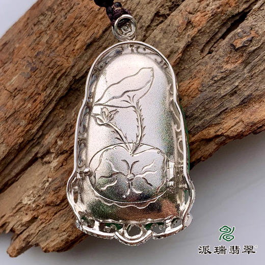 派瑞翡翠 18k金翡翠佛 冰糯种 绿色 商品图1