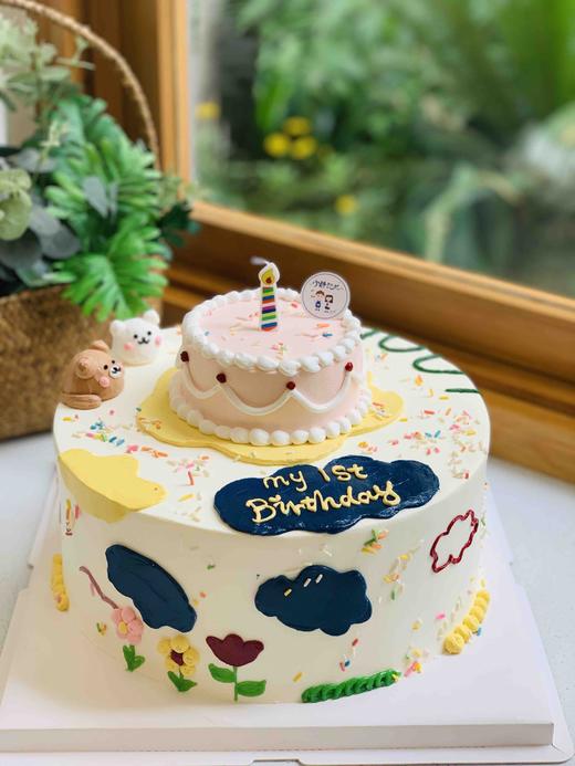 复古布朗熊可妮兔奶油蛋糕 下单前请仔细阅读商品详情 商品图0