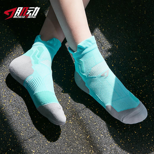 🔥829肌动专业跑步袜速干透气春夏马拉松袜中帮男女短筒运动压缩袜越野跑袜 商品图2