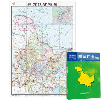 中国分省地图-黑龙江省地图(15元加盒) 商品图1