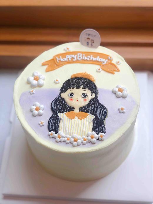 手绘女孩奶油蛋糕 下单前请仔细阅读商品详情 商品图0