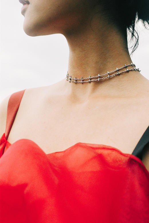 ecllective | Rose leaf choker necklace [ 项链 2色可选 ] 商品图4