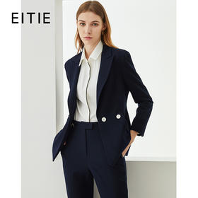 EITIE爱特爱秋季新款时尚帅气中性百搭显瘦收腰职业西装外套C2103806