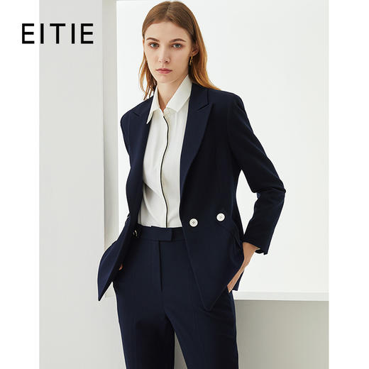 EITIE爱特爱秋季新款时尚帅气中性百搭显瘦收腰职业西装外套C2103806 商品图0