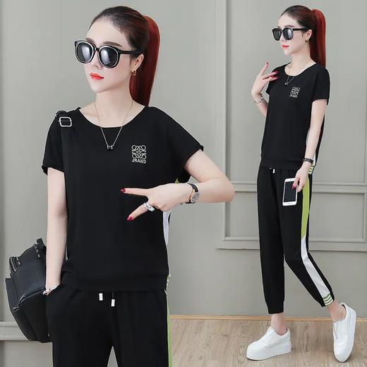 SP-AL-615277199035夏季新款宽松大码洋气短袖两件套 商品图3