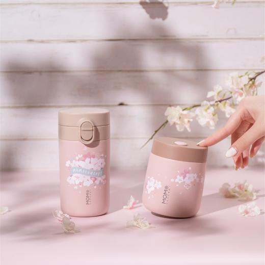 日本momo保温保冰杯女mini咖啡杯樱花款粉嫩少女可爱ins风桌面杯 商品图3