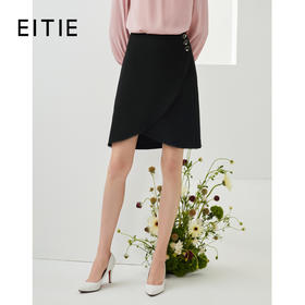 EITIE爱特爱秋季新款时尚通勤显瘦A字百搭不规则下摆半身裙女