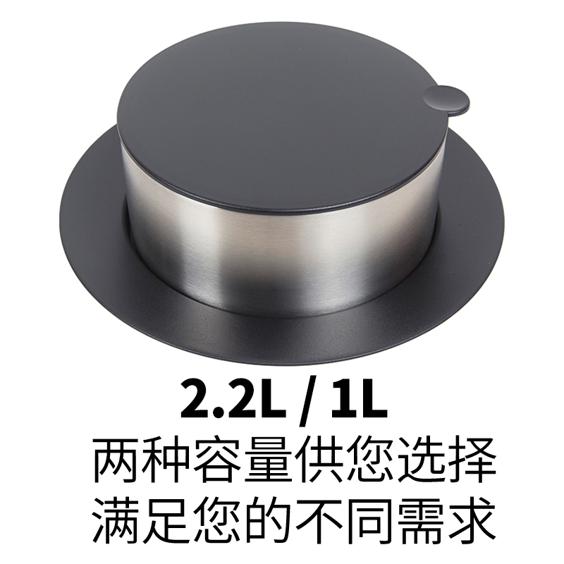 美善品同款304不锈钢双层真空专用保温锅大小容量2.2L/1L