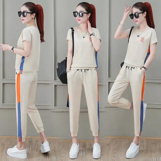 SP-AL-615277199035夏季新款宽松大码洋气短袖两件套 商品图4