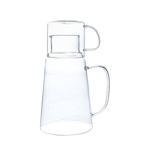 【高硼硅玻璃 耐高温400度】玻璃凉水壶大容量一杯一壶分体冷水壶果汁扎啤壶 商品图4
