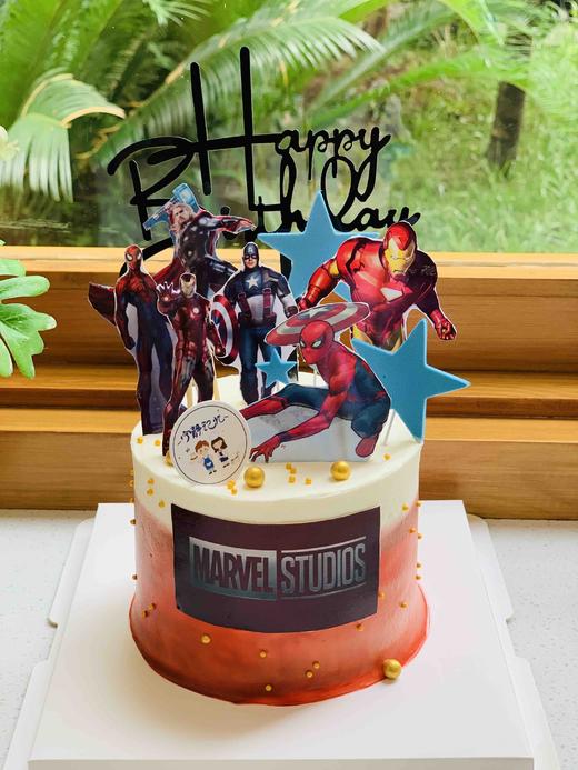 漫威英雄糯米打印奶油蛋糕 下单前请仔细阅读商品详情 商品图0