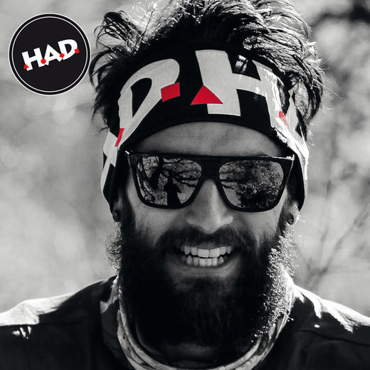 德国进口HAD运动头巾头带潮牌发带男女防晒跑步健身吸汗嘻哈宽边 HA651 商品图1