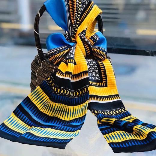 优品堂《春的律动》桑蚕丝双层条形长巾 商品图8