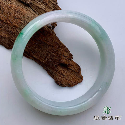派瑞翡翠 翡翠手镯 糯种 飘翠 商品图2