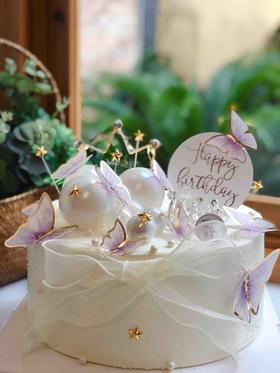 蝴蝶皇冠奶油蛋糕 下单前请仔细阅读商品详情