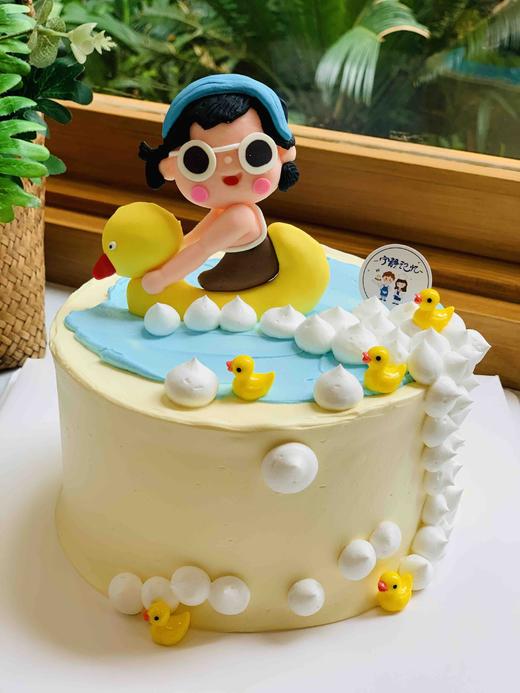 游泳女孩奶油蛋糕 下单前请仔细阅读商品详情 商品图1