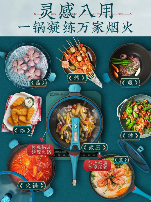 TIBORANG帝伯朗 Fenia菲尼雅  浮雕钛金多用锅32cm 商品图10