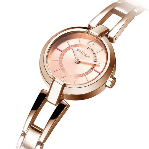 furla芙拉青春优雅小巧玫瑰金女士石英女表r4253106501