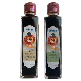 【宝宝调味】禾泱泱Rivsea 儿童酱油宝宝酱油黑豆昆布二次纯酿辅食调味料150ml