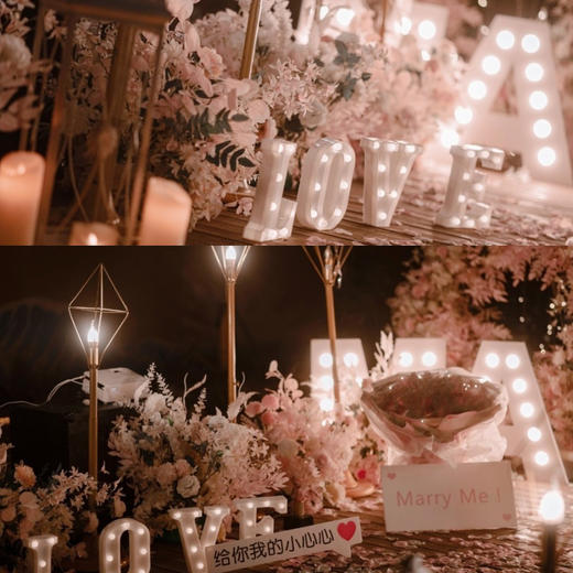 【粉色玫瑰海洋】鲜花气球求婚布置 商品图2