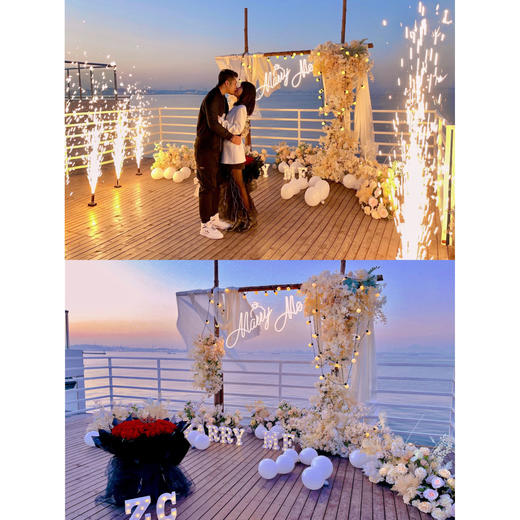 【钟情于你】鲜花气球求婚布置 商品图5