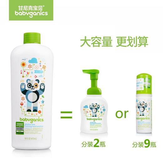 美国进口甘尼克宝贝BabyGanics宝宝免洗洗手液补充装 商品图2