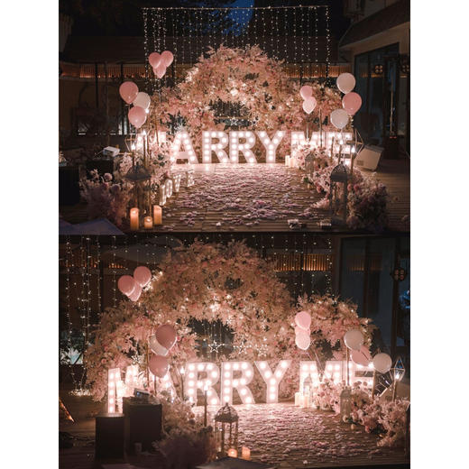 【粉色玫瑰海洋】鲜花气球求婚布置 商品图0