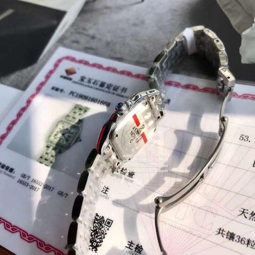 小号！高端硬货到！表圈镶嵌36颗VS1.1天然真钻，中国GTC认证，一表一卡联网可查，渠道出口订单！配弹力开口原盒！部分配件可以与正品替换共用，可专柜卸表带（需付费） 商品图6