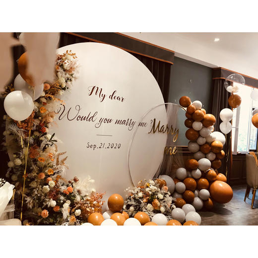 【花好月圆】鲜花气球求婚布置 商品图1