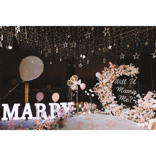 【花色海洋】鲜花气球求婚布置 商品图0