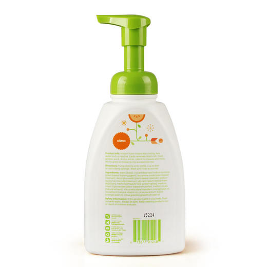 美国BabyGanics甘尼克宝贝天然奶瓶餐具清洁液水果蔬清洗液473ml 商品图7