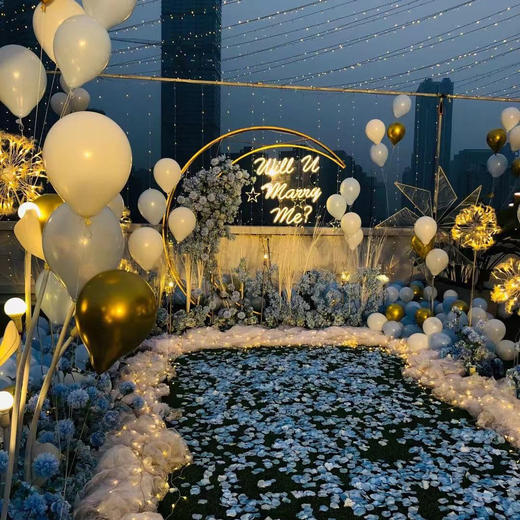 【月色缤纷】鲜花气球求婚布置 商品图3