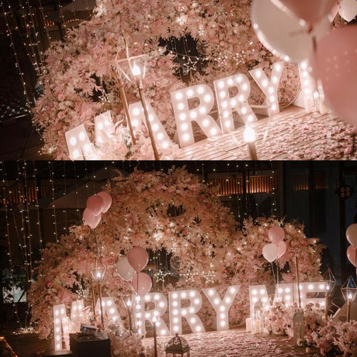 【粉色玫瑰海洋】鲜花气球求婚布置 商品图1